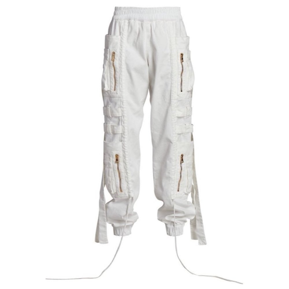 Balmain White Cargo Pants